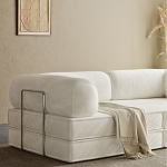 Solid Color Teddy Compressed Sofa Bed